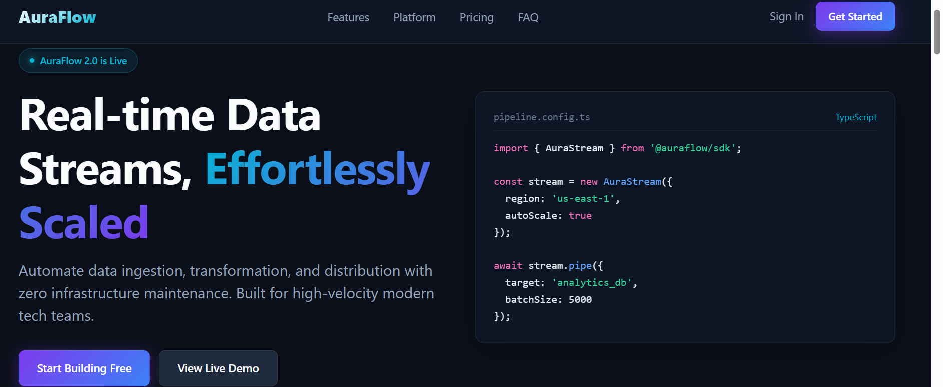 AI SaaS Dashboard project preview